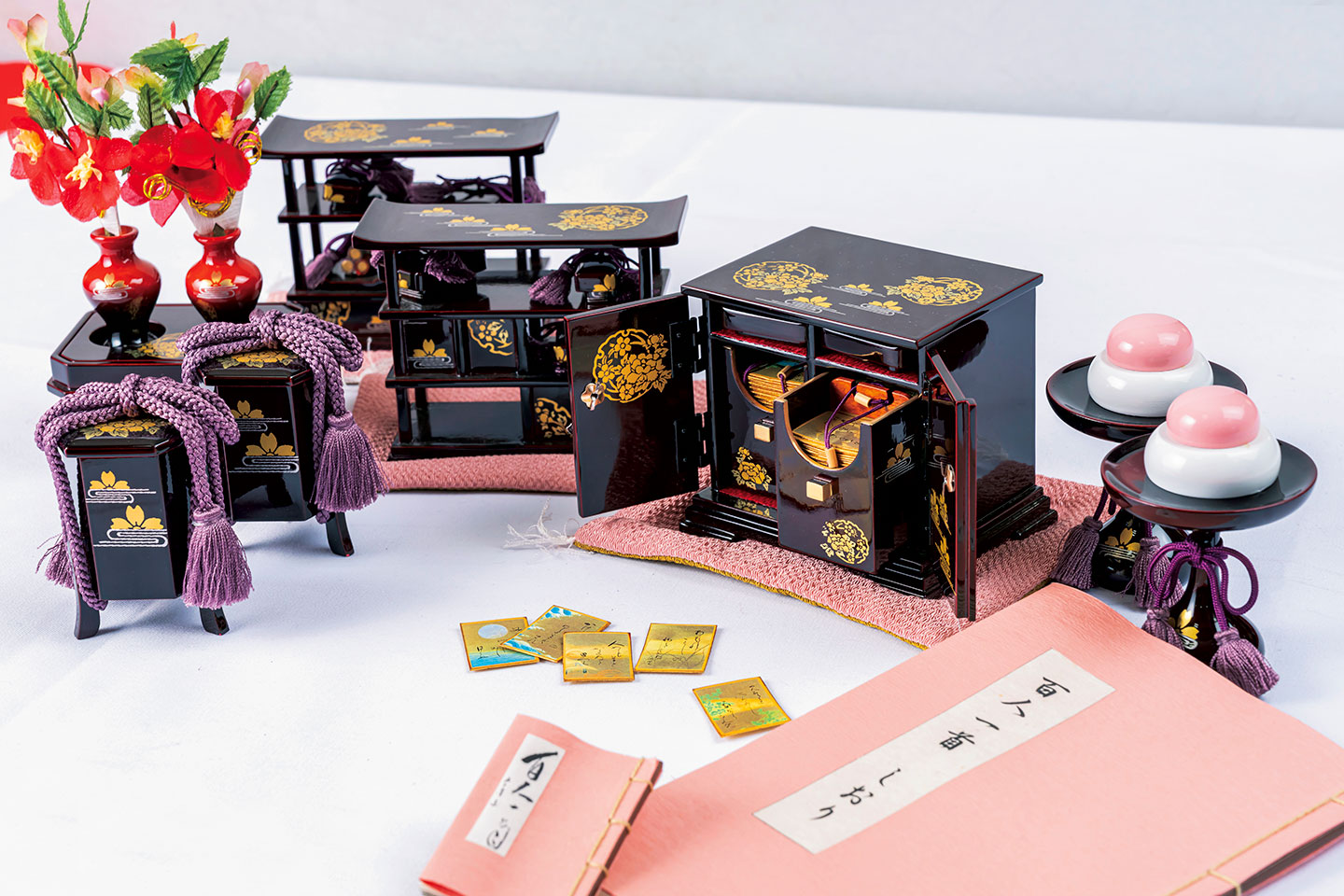 焼桐製 三段飾り(商品コード:413-2301-01)小物