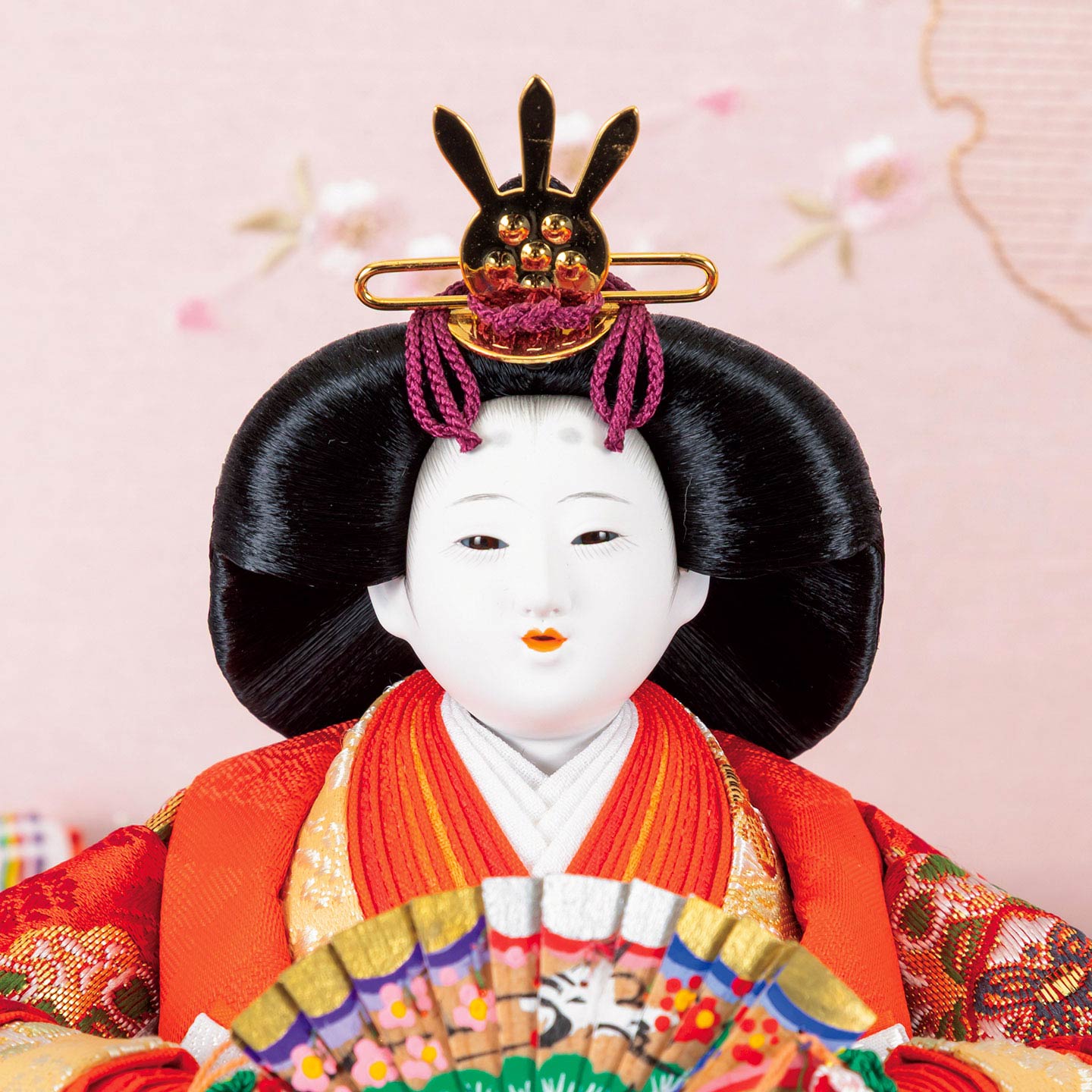 京雛 安藤桂甫 親王飾り(商品コード:441-2111-01)お雛様の顔アップ