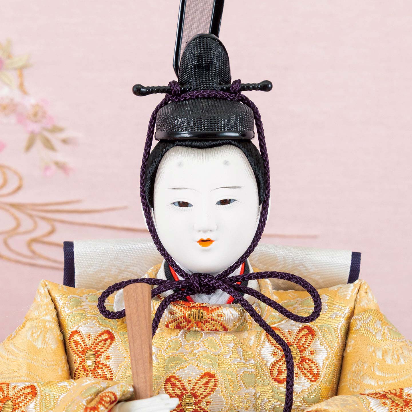 京雛 安藤桂甫 親王飾り(商品コード:441-2111-01)お殿様の顔アップ