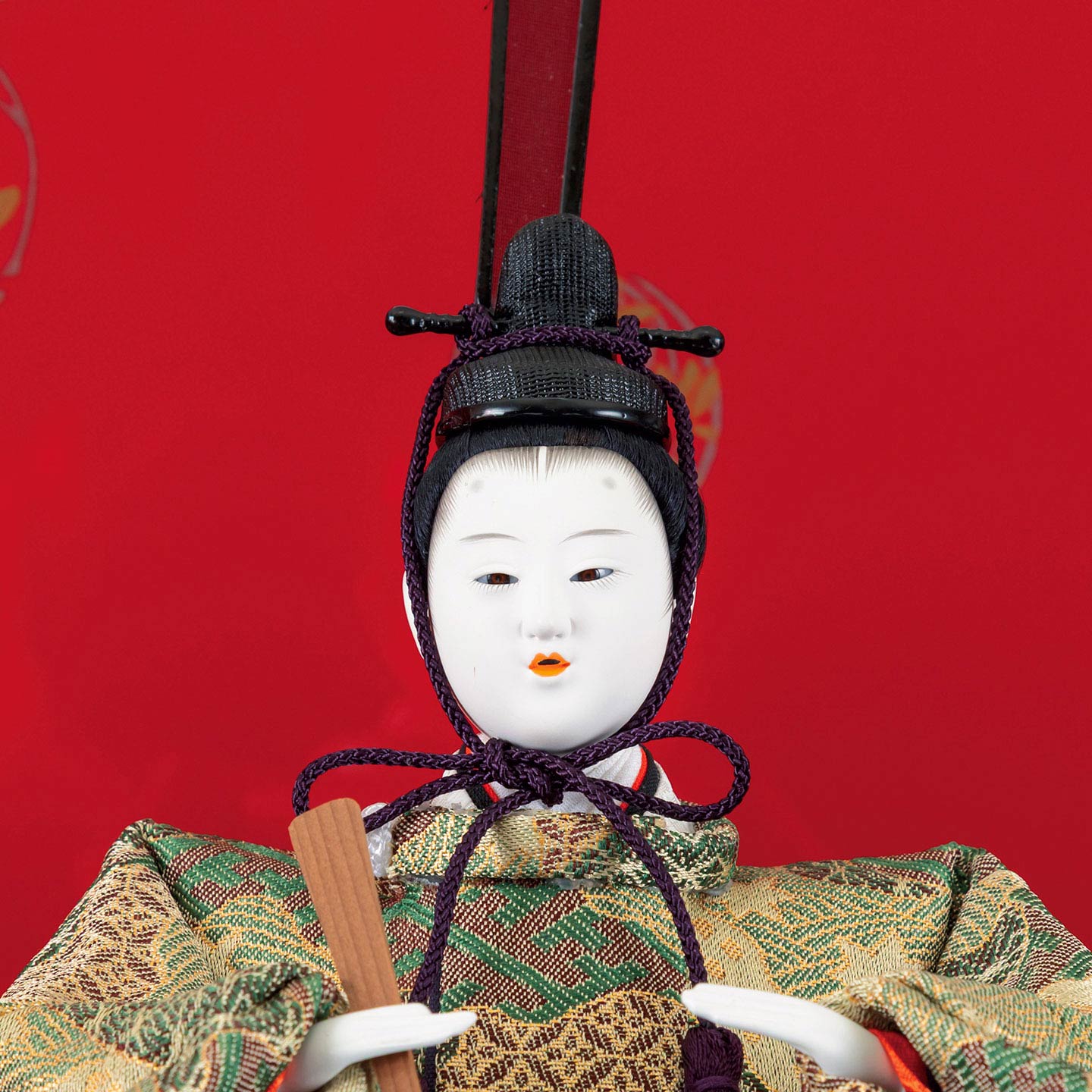 京雛 安藤桂甫 収納親王飾り(商品コード:441-2000-01)お殿様の顔アップ
