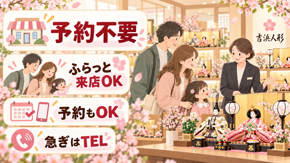 予約不要。ふらっと来店OK、予約もOK、急ぎはTEL